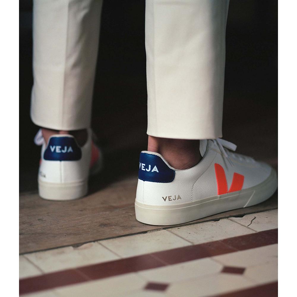 Veja CAMPO CHROMEFREE Low Tops Sneakers Heren White/Orange | BE 202LIS